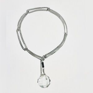 Baccarat Silver bracelet with Clear Crystal Pendant
